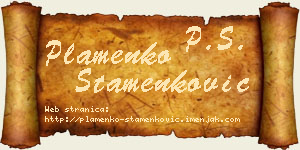 Plamenko Stamenković vizit kartica
